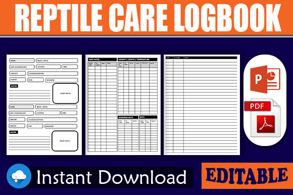 Printable Reptile Care Log Book